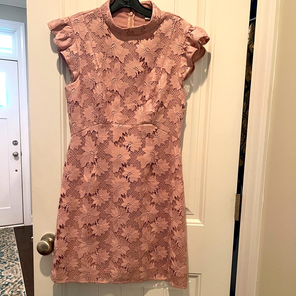Blush Pink lace cocktail dress size 8